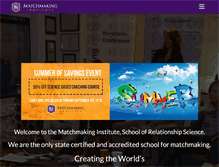 Tablet Screenshot of matchmakinginstitute.com